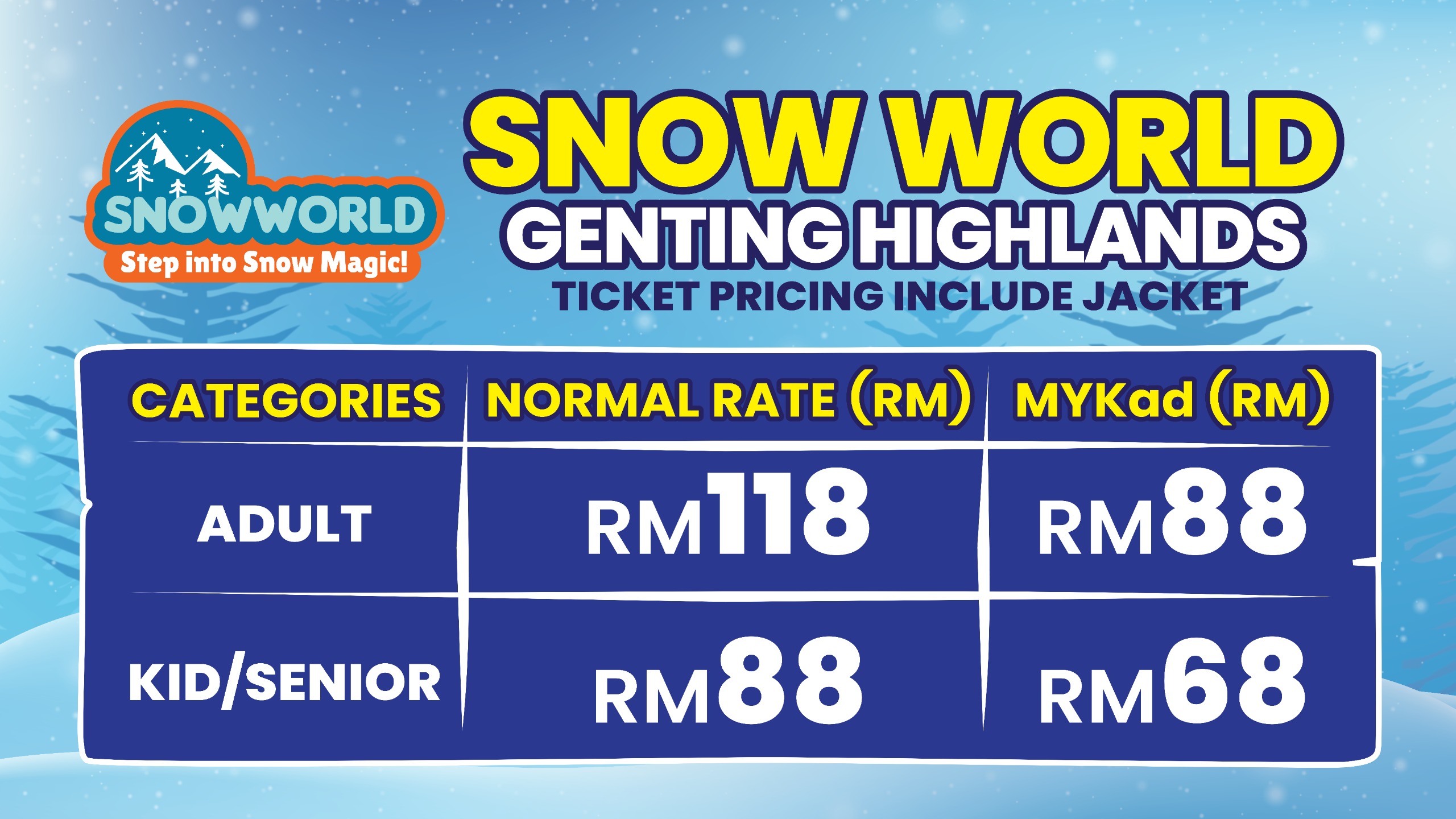 Snow world genting pricing